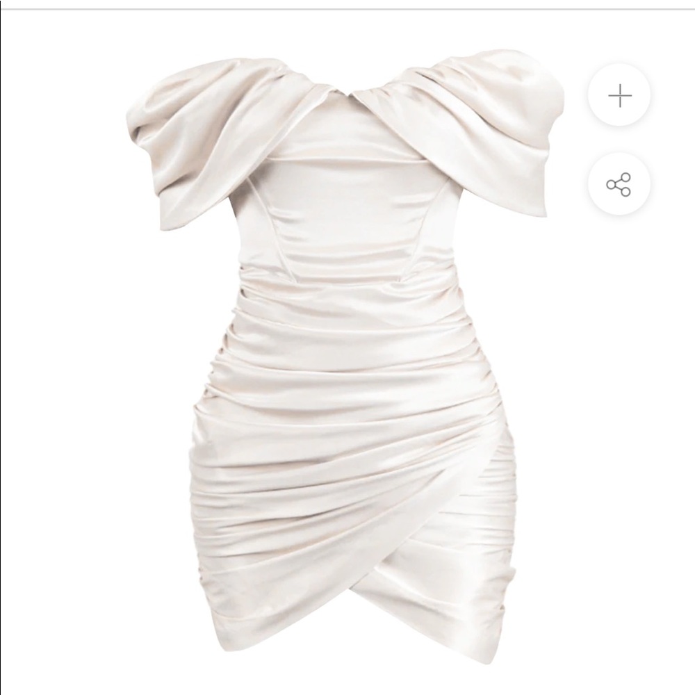 White satin corset dress